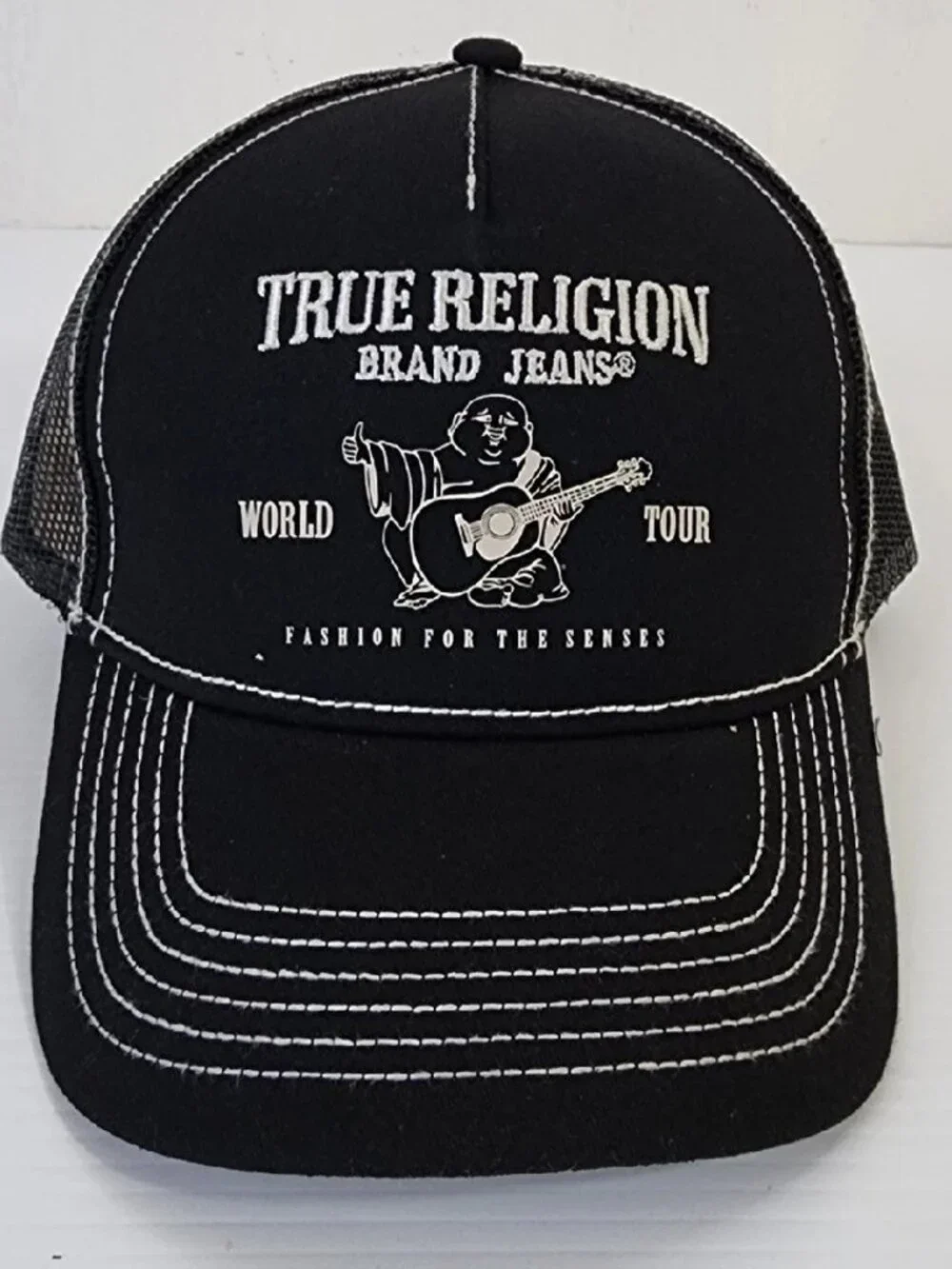 TRUE RELIGION TRUCKER BUDDHA WORLD TOUR CAP MEN'S ADJUSTABLE SNAPBACK